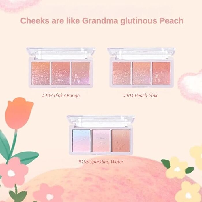 Hold Live Three Colors Blusher (3-5) - #103 Pink Orange - 13g