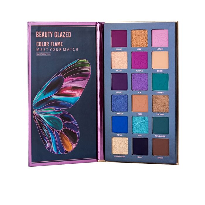 Beauty Glazed Color Flame Butterfly Eyeshadow Palette (18 Colours) - #B110