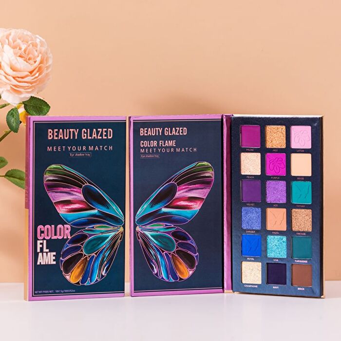 Beauty Glazed Color Flame Butterfly Eyeshadow Palette (18 Colours) - #B110
