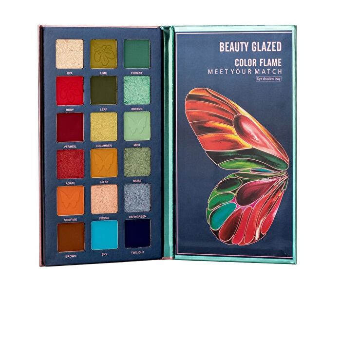 Beauty Glazed Color Flame Butterfly Eyeshadow Palette (18 Colours) - #B111