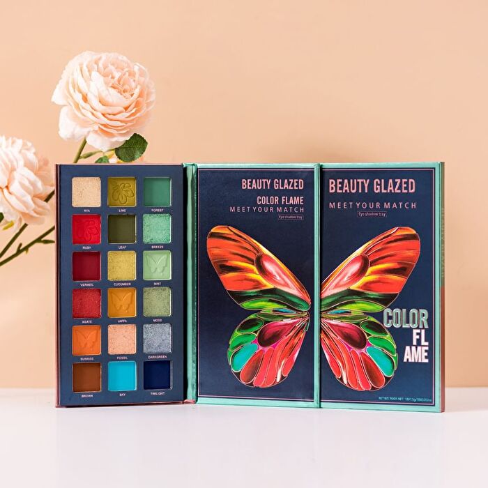 Beauty Glazed Color Flame Butterfly Eyeshadow Palette (18 Colours) - #B111