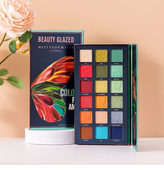 Beauty Glazed Color Flame Butterfly Eyeshadow Palette (18 Colours) - #B111