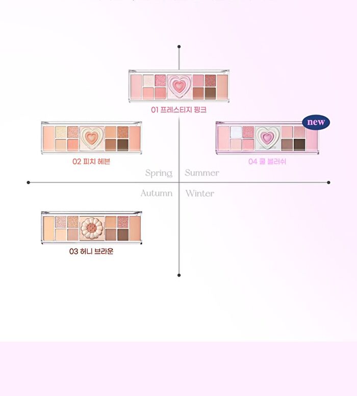 peripera All Take Mood Like Palette Night Peri Friends Edition - #04 Cool Blush