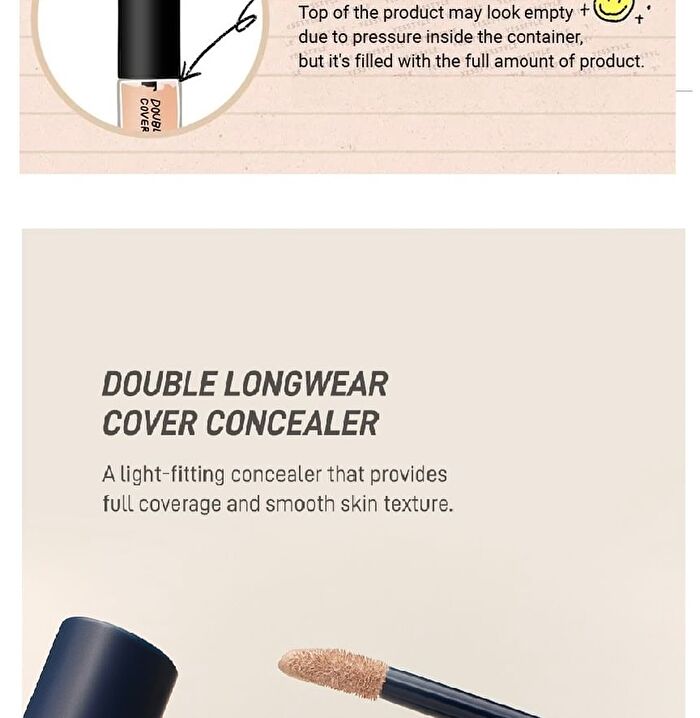 peripera Double Longwear Cover Concealer - 5 Colors - #0.5 Fair