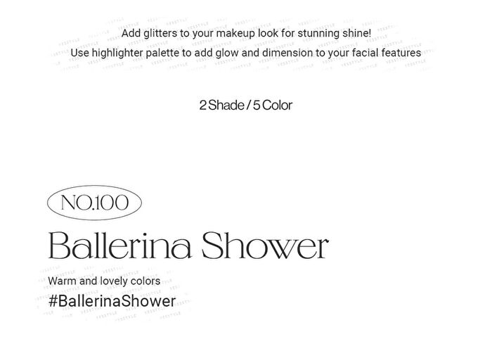 Mood Shower Face Palette Highlighter Version - 2 Types - No. 100 Ballerina Shower