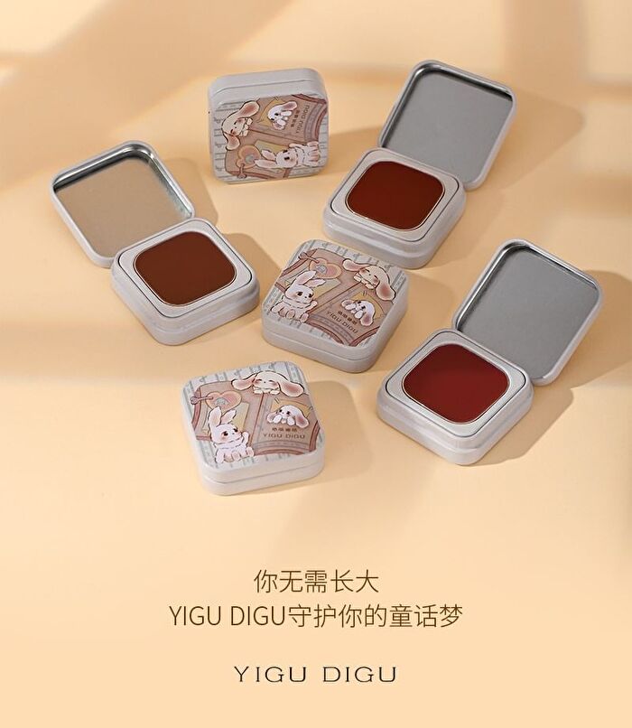 Yigu Digu Diary Series Metal Box Blush & Lip Cream - 6 Colors - 03# - 3.2g