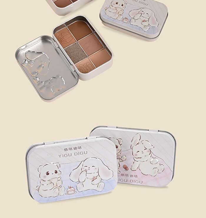 Yigu Digu Tea Party Series Metal Box Eyeshadow Palette #02 - 2# - 18g