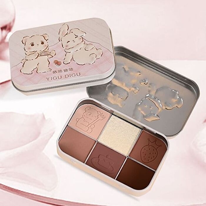 Yigu Digu Tea Party Series Metal Box Eyeshadow Palette #02 - 2# - 18g