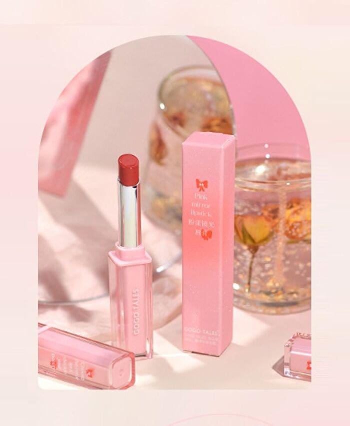 Gogo Tales Pink Mirror Lipstick - 4 Colors - #901 Oolong Rain - 1.9g