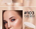 Lasting Waterproof Oil Control Matte Flawless Face Powder - 4 Shades - 104 Pearl - 10g