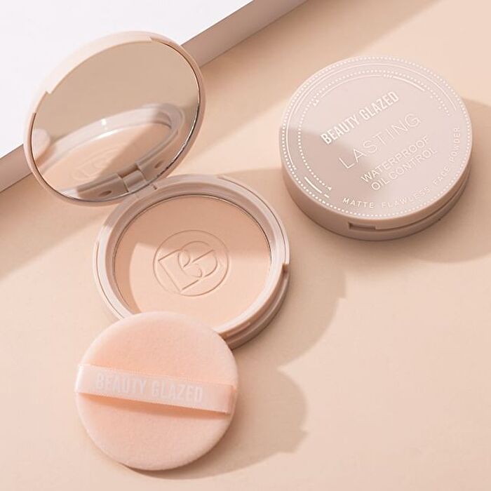Lasting Waterproof Oil Control Matte Flawless Face Powder - 4 Shades - 104 Pearl - 10g