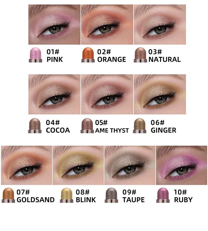 2 in 1 Dual Head Eyeshadow Stick + Smudger - 10 Colours - 104 Cocoa - 2g