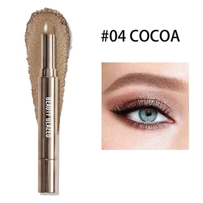 2 in 1 Dual Head Eyeshadow Stick + Smudger - 10 Colours - 104 Cocoa - 2g