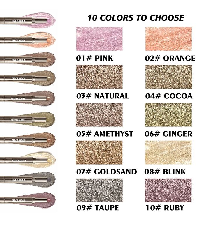 2 in 1 Dual Head Eyeshadow Stick + Smudger - 10 Colours - 104 Cocoa - 2g