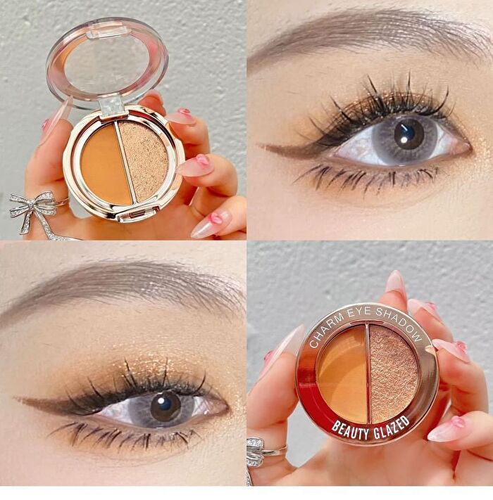 Matte & Pearl Double Effect Charm Eyeshadow - 10 Shades - 01 Orange - 4g