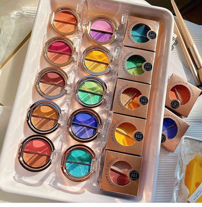 Matte & Pearl Double Effect Charm Eyeshadow - 10 Shades - 01 Orange - 4g