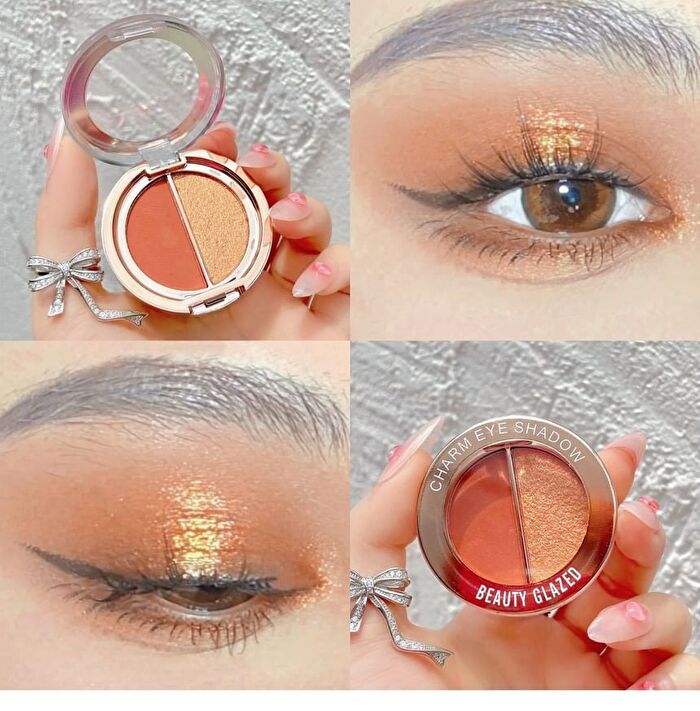 Matte & Pearl Double Effect Charm Eyeshadow - 10 Shades - 01 Orange - 4g