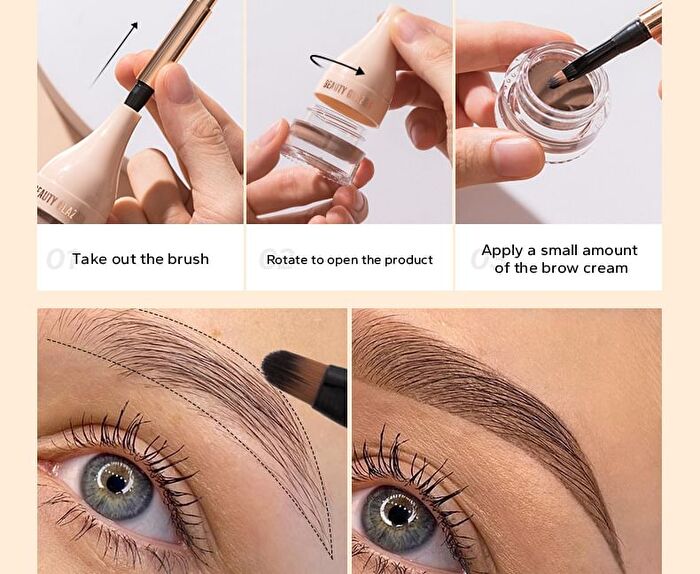 Natural Shaping Eyebrow Cream with Brush - 6 Colours - 105 Dark Brown - 5g