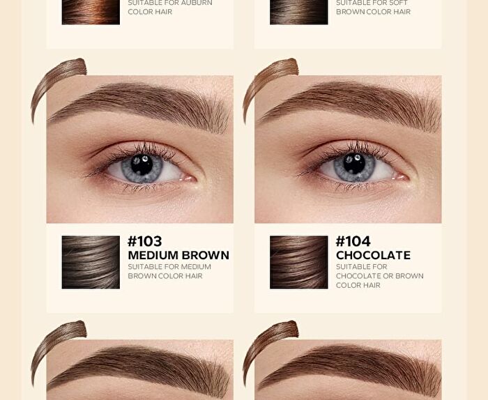 Natural Shaping Eyebrow Cream with Brush - 6 Colours - 105 Dark Brown - 5g