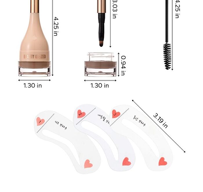 Natural Shaping Eyebrow Cream with Brush - 6 Colours - 105 Dark Brown - 5g