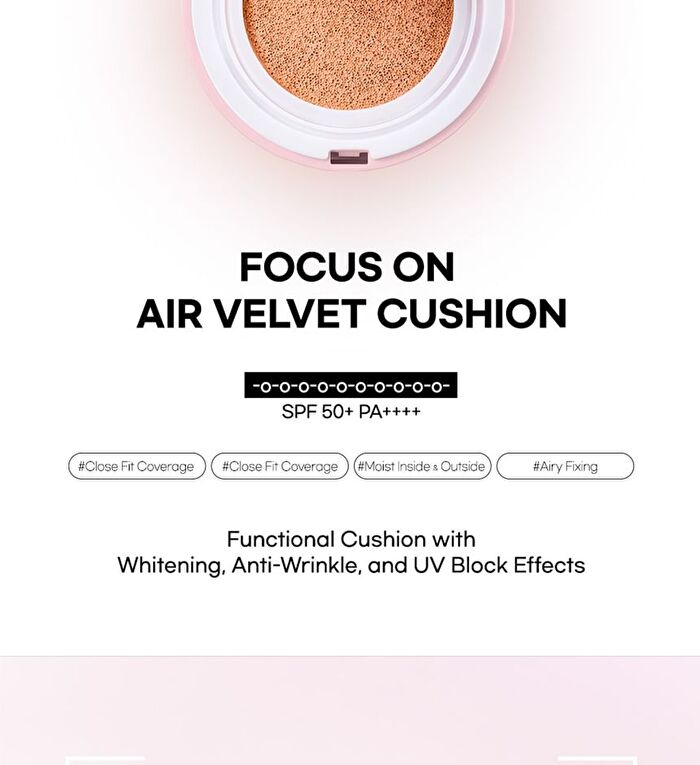 Focus On Air Velvet Cushion - 2 Colors - #02 Beige