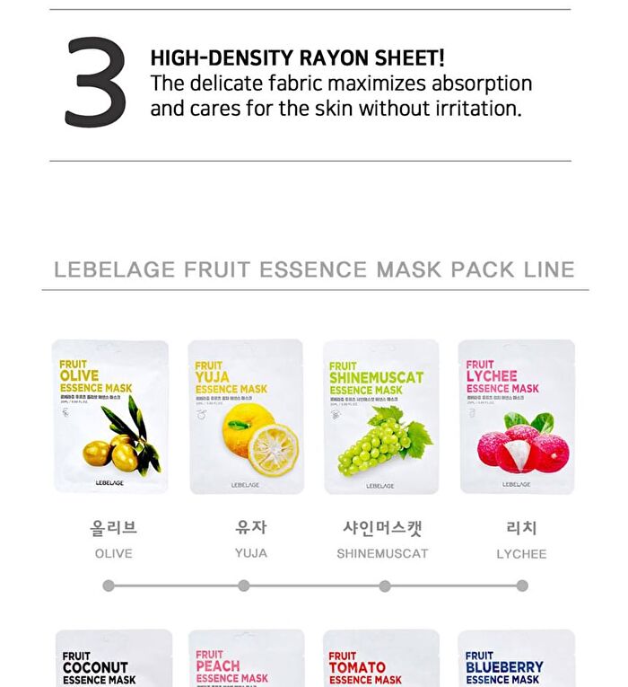 Fruit Essence Mask - 12 Types - Strawberry