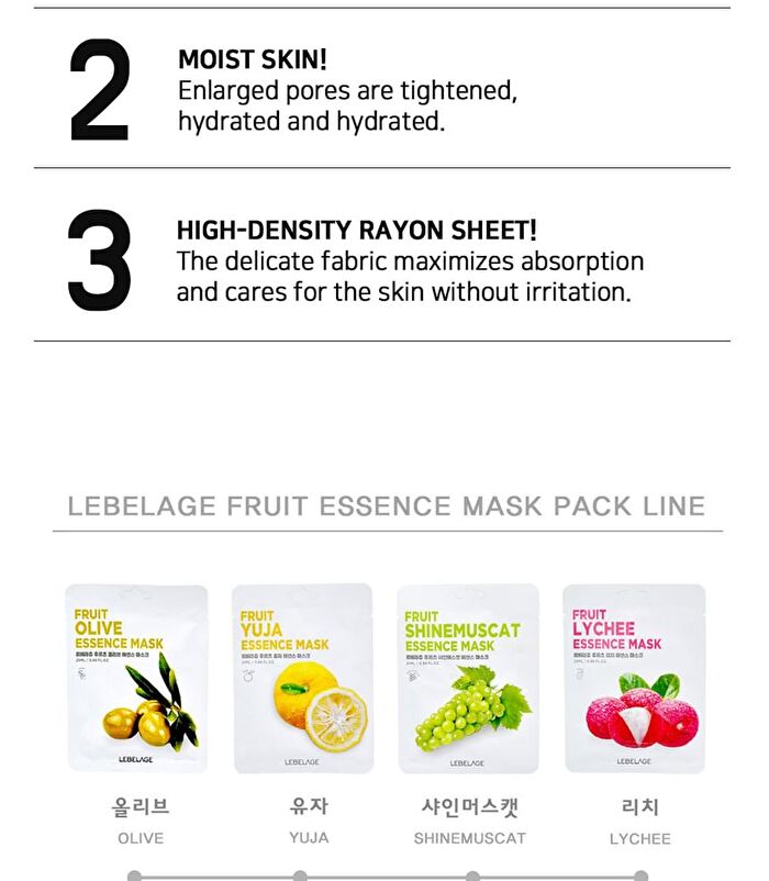 Fruit Essence Mask - 12 Types - Strawberry