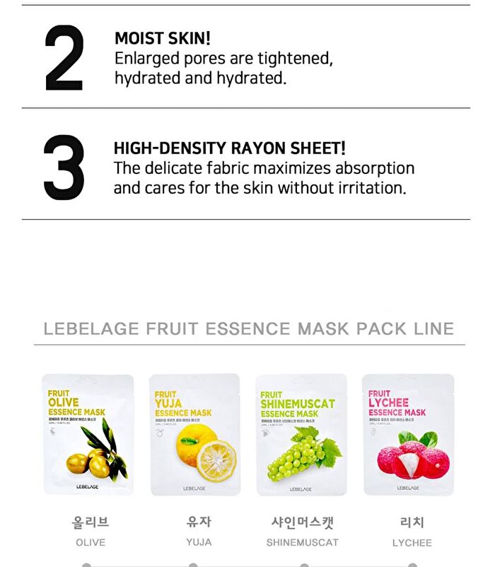 Fruit Essence Mask - 12 Types - Shine Muscat
