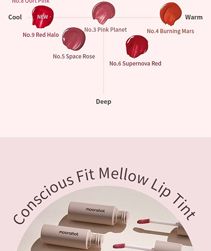 Conscious Fit Mellow Lip Tint - 9 Colors - #08 Oort Pink
