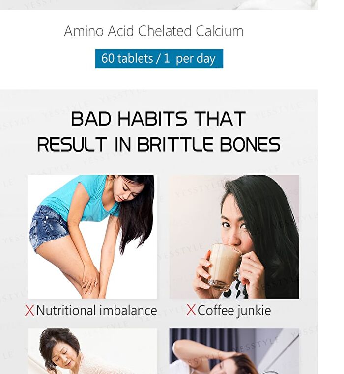 Amino Acid Chelated Calcium Tablets - 60 tablets