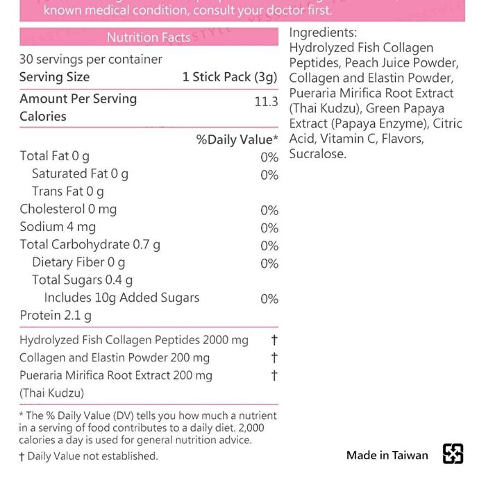 Pueraria Mirifica Collagen Powder - 3g x 30 packs
