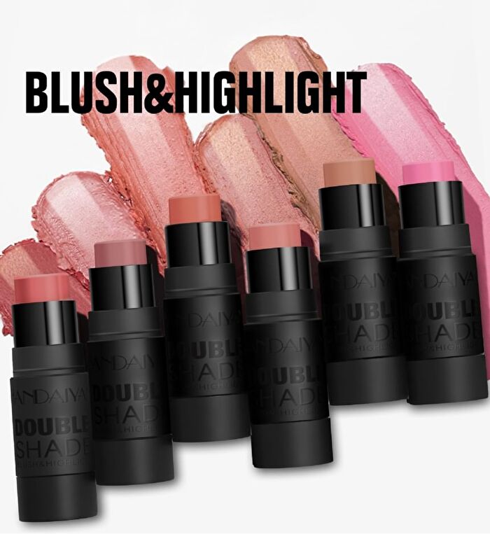 2 In 1 Blush & Highlight Stick - 6 Colors - 01# Tan Glow - 8g