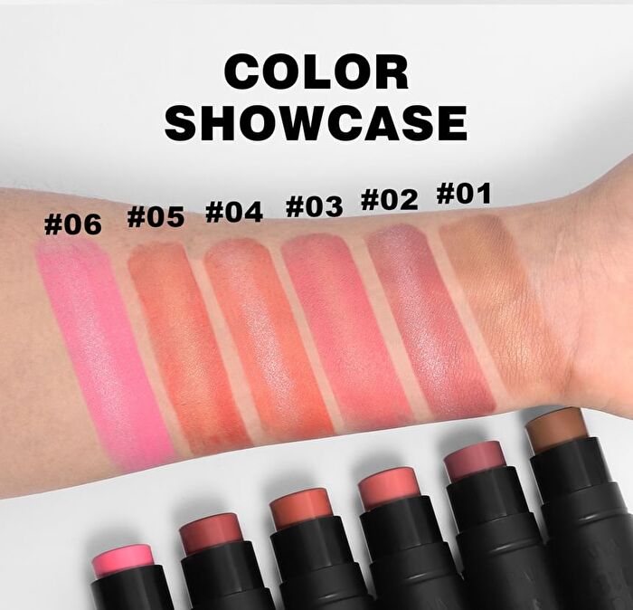 2 In 1 Blush & Highlight Stick - 6 Colors - 01# Tan Glow - 8g