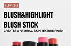 2 In 1 Blush & Highlight Stick - 6 Colors - 01# Tan Glow - 8g
