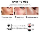 2 In 1 Blush & Highlight Stick - 6 Colors - 01# Tan Glow - 8g