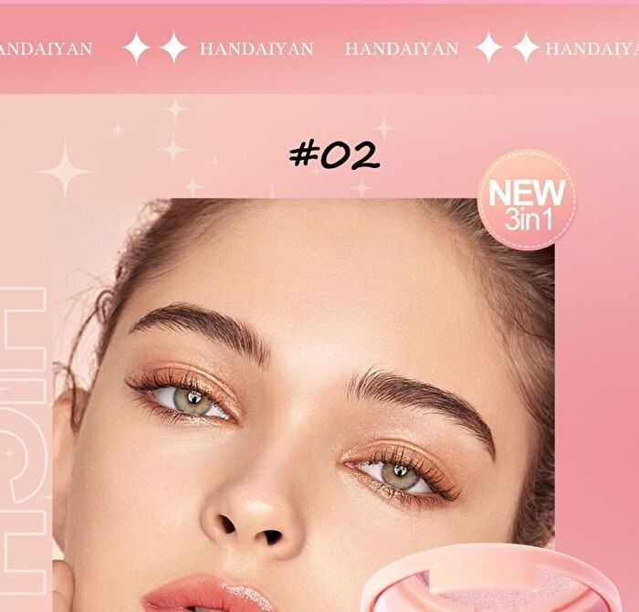 3 In 1 Highlight Blush Contour Palette - 3 Types - 01# - 6g