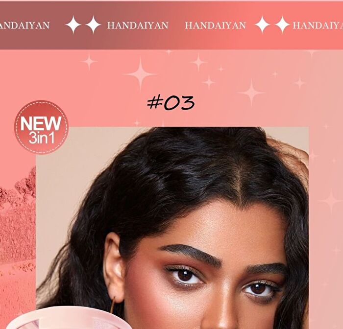 3 In 1 Highlight Blush Contour Palette - 3 Types - 01# - 6g