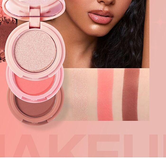 3 In 1 Highlight Blush Contour Palette - 3 Types - 01# - 6g