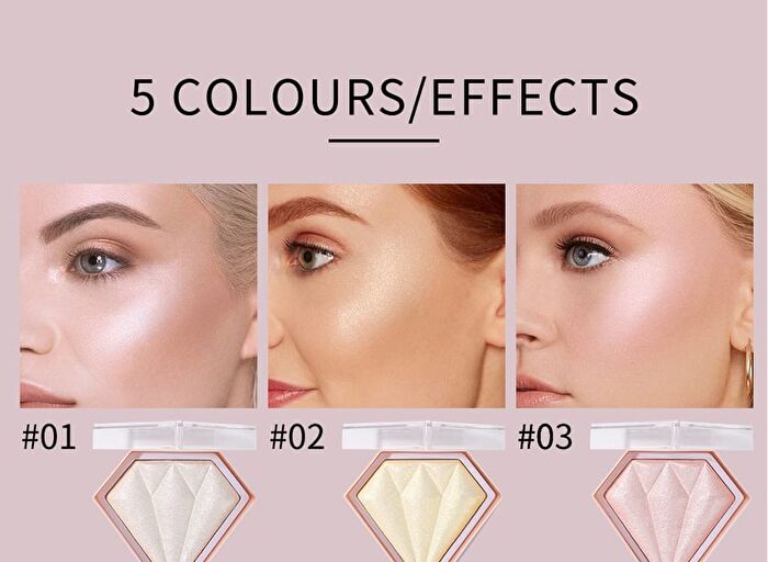 Diamond Glow Highlighter - 5 Colors - 03# Pink - 10g