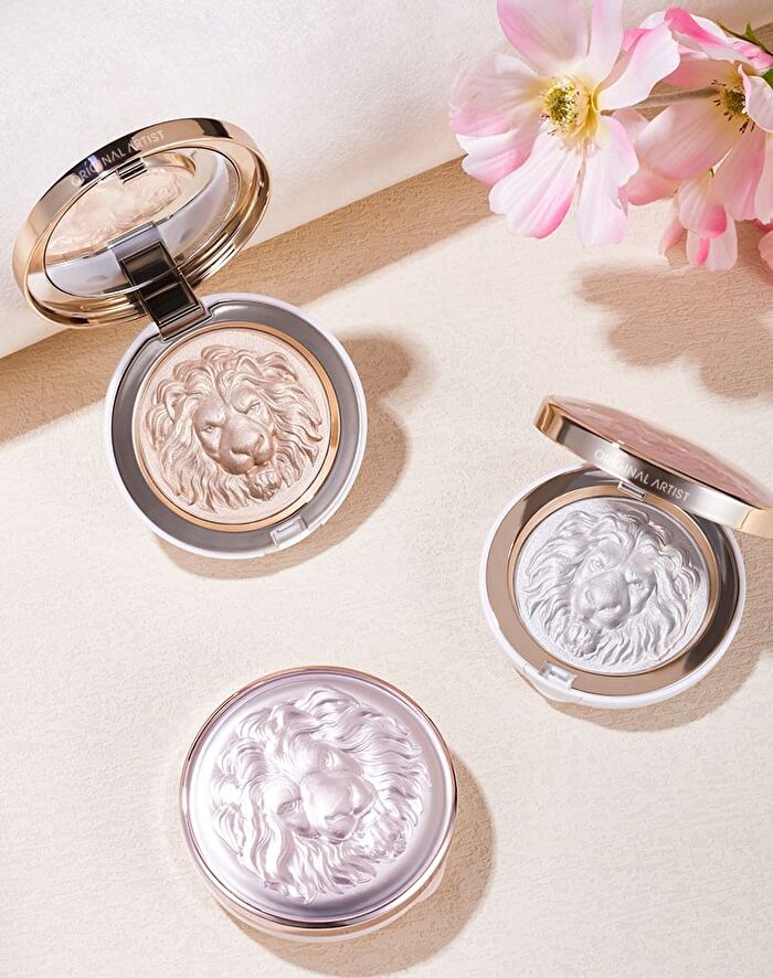 Original Artist Lion Embossed Mineral Highlighter - 3 Colors - 3# Pink - 11.5g