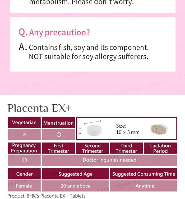 Placenta EX+ Tablets - 60 tablets