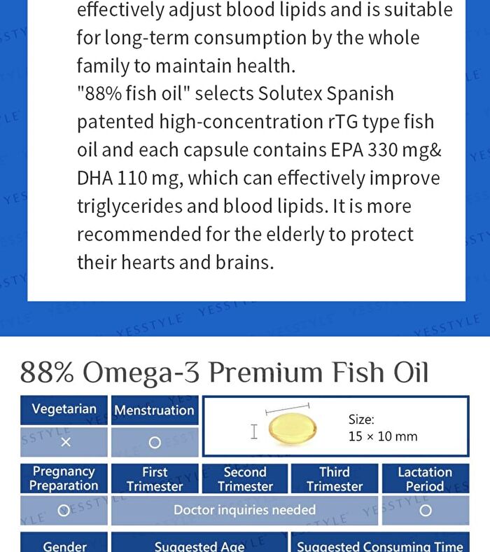 88% Omega-3 Premium Fish Oil Softgels - 60 softgels