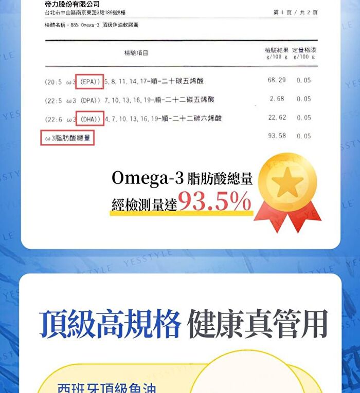 88% Omega-3 Premium Fish Oil Softgels - 60 softgels