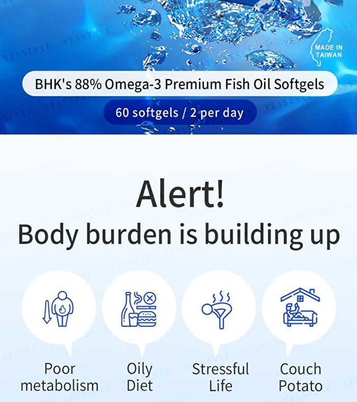 88% Omega-3 Premium Fish Oil Softgels - 60 softgels