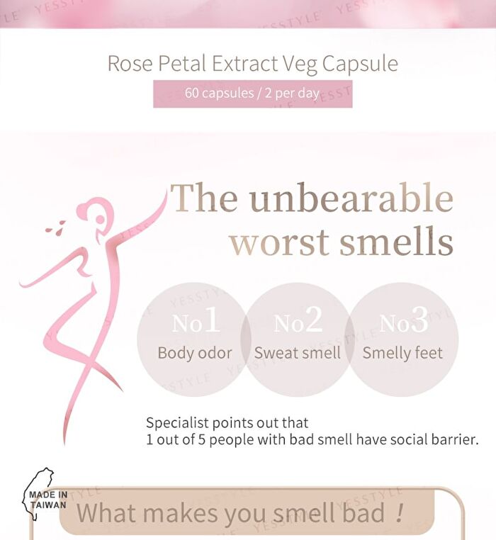 Rose Petal Extract Veg Capsules - 60 capsules