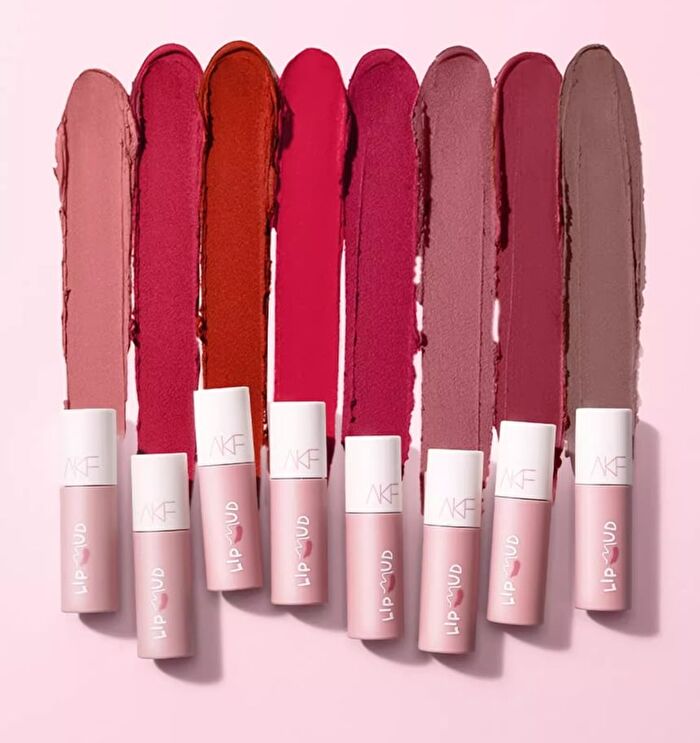 Akf Velvet Lip Mud - 4 Colors (M08-M17) - M16# Peach Tea - 3g
