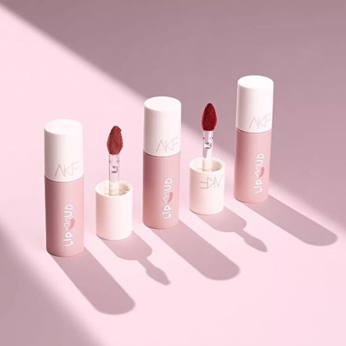 Akf Velvet Lip Mud - 4 Colors (M08-M17) - M16# Peach Tea - 3g