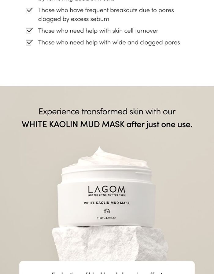 Lagom White Kaolin Mud Mask - 110ml