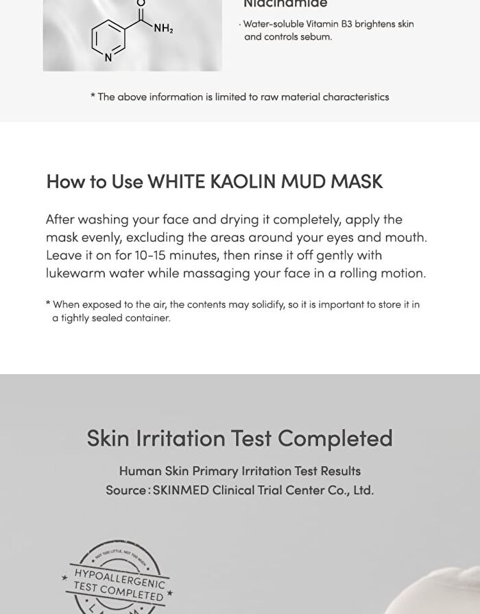 Lagom White Kaolin Mud Mask Mini - 5g