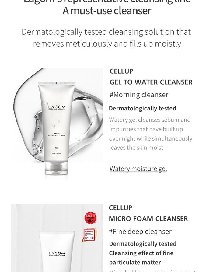 Lagom Cellup pH Cure Foam Cleanser Mini - 20ml